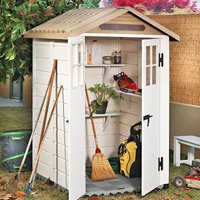 4' x 4' Shire Tuscany Evo 120 Plastic Garden Storage Shed (1.22m x 1.22m) - image 2