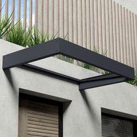5â3 x 3â1 Palram Canopia Sophia 1600 Grey Clear Door Canopy (1.6m x 0.95m) - image 2