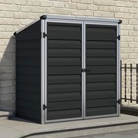 5' x 3' Palram Canopia Dark Grey Voyager Shed (1.39m x 0.9m) - image 2