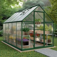 6' x 10' Palram Canopia Mythos Large Walk In Green Polycarbonate Greenhouse (1.85m x 3.06m) - image 2