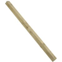 Wooden fence post, 6' x 3" x 3", light brown, rectangular, smooth surface, by Forest Garden.