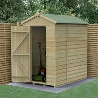 6' x 4' Forest Beckwood 25yr Guarantee Shiplap Pressure Treated Windowless Apex Wooden Shed (1.88m x 1.34m) - image 2