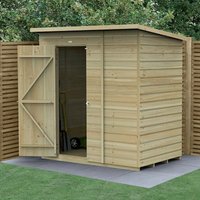 6' x 4' Forest Beckwood 25yr Guarantee Shiplap Pressure Treated Windowless Pent Wooden Shed (1.98m x 1.4m) - image 2