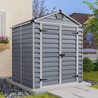 6' x 5' Palram Canopia Grey Skylight Plastic Shed (1.85m x 1.54m) - image 2