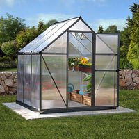 6' x 6' Palram Canopia Mythos Grey Greenhouse (1.85m x 1.86m) - image 2