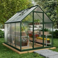 6' x 8' Palram Canopia Mythos Walk In Green Polycarbonate Greenhouse (1.85m x 2.47m) - image 2