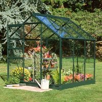 6'4 x 6'5 Green Frame Halls Popular 66 Small Greenhouse (1.93 x 1.95m) - image 2