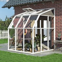6'x6' Palram Canopia Rion White Lean to Sun Room (1.8x1.8m) - image 2