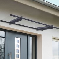 7' x 3' Palram Canopia Nancy 2050 Grey Door Canopy (2.06m x 0.94m) - image 2