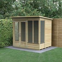 7' x 5' Forest Beckwood 25yr Guarantee Double Door Pent Summer House (2.26m x 1.7m) - image 2