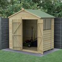 7' x 5' Forest Beckwood 25yr Guarantee Shiplap Pressure Treated Double Door Apex Wooden Shed (2.28m x 1.53m) - image 2