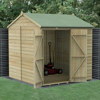 7' x 7' Forest Beckwood 25yr Guarantee Shiplap Pressure Treated Windowless Double Door Reverse Apex Wooden Shed (2.28m x 2.12m) - image 2