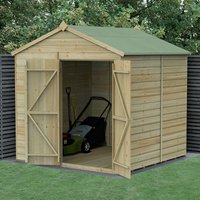 7' x 7' Forest Beckwood 25yr Guarantee Shiplap Pressure Treated Windowless Double Door Apex Wooden Shed (2.28m x 2.12m) - image 2