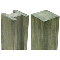 7'11" x 3.7" x 3.7" Forest Planed H Slotted Fence Post (2.4m x 94mm x 94mm) - image 2