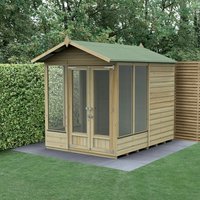 8' x 6' Forest Beckwood 25yr Guarantee Double Door Apex Summer House - 5 Windows (2.42m x 1.99m) - image 2
