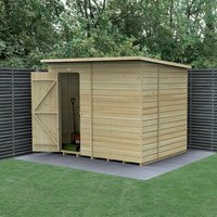 8' x 6' Forest Beckwood 25yr Guarantee Shiplap Pressure Treated Windowless Pent Wooden Shed (2.52m x 2.05m) - image 2