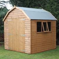 8' x 8' Traditional Shiplap Dutch Barn Heavy Duty Wooden Garden Shed (2.44m x 2.44m) - image 2