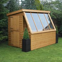 8' x 8' Traditional Shiplap Wooden Potting Garden Shed with 6' Gable (2.44m x 2.44m) - image 2