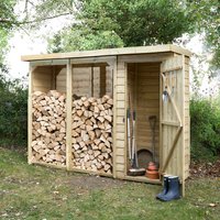 8'11 x 2'10 Forest Pent Large Overlap Logstore with Tool Storage (2.7m x 0.9m) - image 2