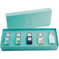 Acqua dell'Elba Discovery Kit Uomo, five 15ml bottles in a turquoise box, assorted fragrances for men.