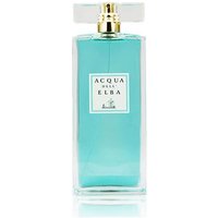 Acqua dell'Elba Donna Classica Eau de Toilette, turquoise liquid in clear rectangular bottle with gold and white cap.