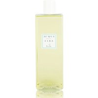 Clear rectangular bottle with white cap, labeled "Acqua dell'Elba," containing yellow liquid, 500 ml spicy diffuser refill.