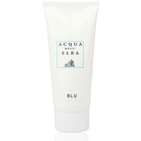 White tube of Acqua dell'Elba Blu moisturizing body lotion, 200 ml, with green label and blue text.