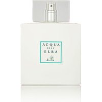 Clear rectangular bottle of Acqua dell'Elba Sport Eau de Toilette, white label with teal border and silver cap.