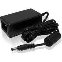 Black Adder power adapter with rectangular body, attached cable, and cylindrical connector.