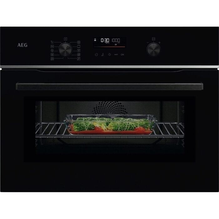 AEG AEG 6000 Series CombiQuick Built-in Combination Microwave Oven - Black
