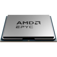 AMD EPYC 9365 processor with silver casing, black logo, and exposed pins on a green circuit board tray.