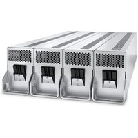 APC Battery String with four silver modules, black handles, and vented fronts for Easy UPS 3S & Easy UPS 3S Pro.