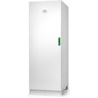 APC empty battery cabinet, 700mm wide, white with a green handle and a sleek, tall rectangular design.