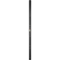 Black APC NetShelter 9K series PDU, 0U, 20A, 208V, with 21 C13/C15 outlets, vertical slim design.