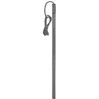 Black APC Rack PDU, Zero U, 30A, 120V with 24 outlets and attached power cord, slim vertical design.
