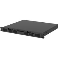 Black Axis S3016 1U rack server with front ventilation slots and sleek design.