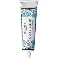 White tube of Benamor Gordissimo Body Cream with blue floral design, 150 ml.