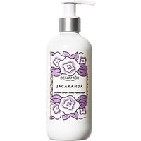 Benamor Jaracanda Body Lotion 300 ml, white bottle with pump, floral label in purple and gold accents.