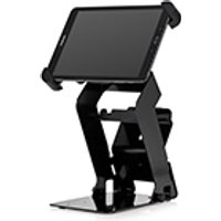 Black Bixolon RTS-Q300 display holder with adjustable stand and secure grips, supporting a tablet in landscape orientation.
