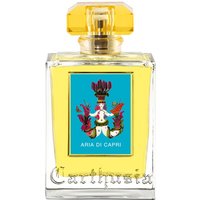 Carthusia Aria di Capri Eau de Parfum 100 ml, clear bottle with yellow cap and vibrant blue label.