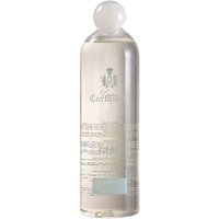 Clear cylindrical Carthusia diffuser refill bottle with a round cap, featuring a citrus scent label and elegant branding.