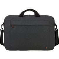 Black Case Logic Era ERAA-116 briefcase with front zip pocket, dual handles, and adjustable shoulder strap.