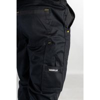 Black Caterpillar Dynamic Trouser, size 34, with multiple pockets and reinforced stitching by Footsure Western Limited.