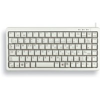 Grey Cherry G84-4100 USB AZERTY keyboard, compact design with French layout and white keys.