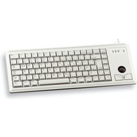 Grey Cherry G84-4400 AZERTY keyboard, compact design, PS/2 connection, French layout, integrated trackball.