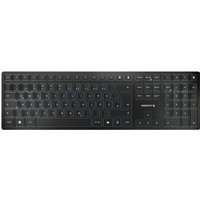 Black Cherry KW 9100 SLIM keyboard, QWERTY layout, wireless, Bluetooth, with numeric keypad and slim design.