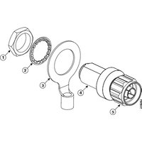 Cisco Aironet Lightning Arrestor with hex nut, serrated washer, grounding lug, and cylindrical connector.