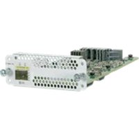 Cisco C-NIM-1X= network interface processor, green circuit board with metal connectors and perforated white panel.
