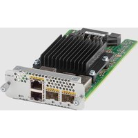 Cisco C-NIM-2T network switch module with dual Gigabit Ethernet ports, green circuit board, and black heat sink.
