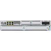 Cisco C8300-2N2S-4T2X wired router, silver, multiple Ethernet ports, sleek design, compact form factor.